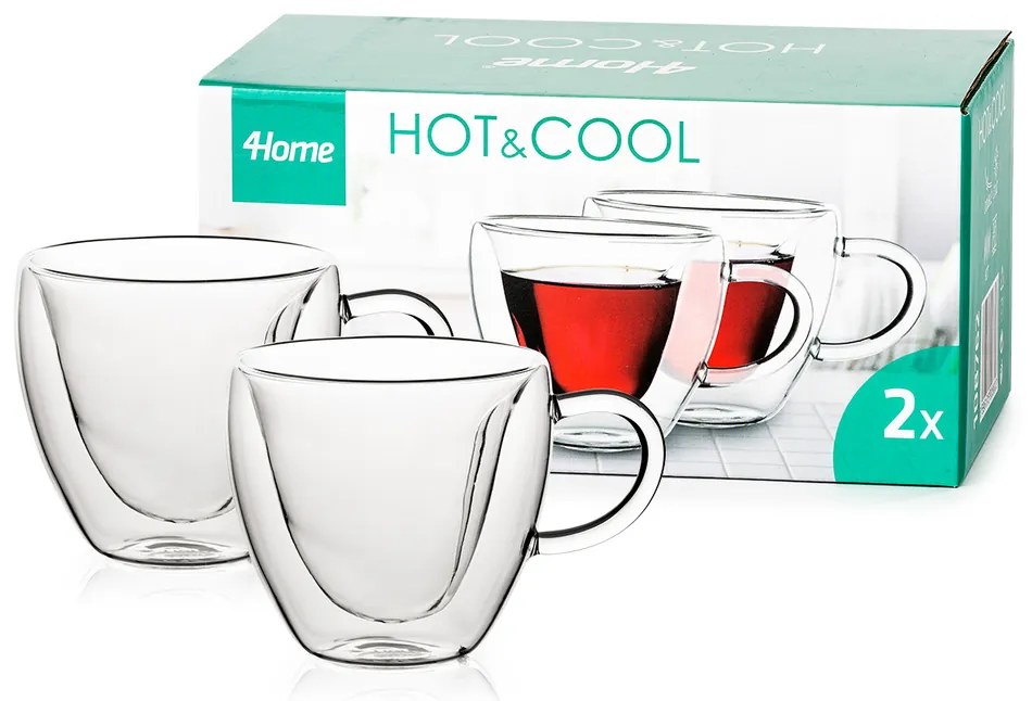 4Home Big Heart Hot&Cool thermo pohár 250 ml, 2db