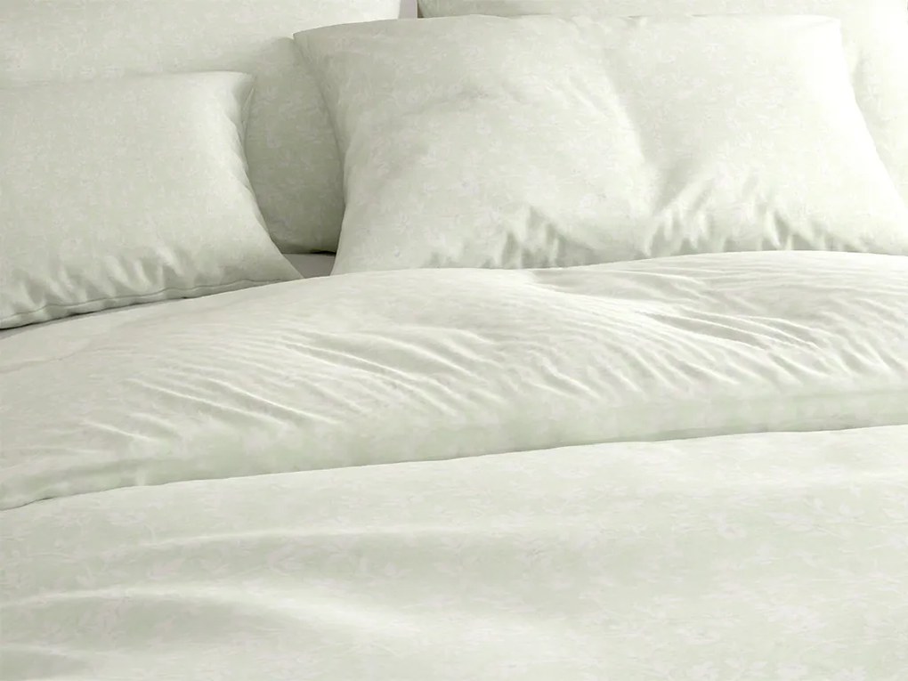 Renforcé pamut ágyneműhuzat GREEN FLOWERS zöld Ágyneműhuzat mérete: 70 x 90 cm | 140 x 200 cm