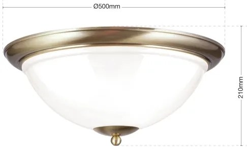 Orion DL 7-677/50 - Mennyezeti lámpa AUSTRIAN OLD LAMP 3xE27/60W/230V bronz/fehér