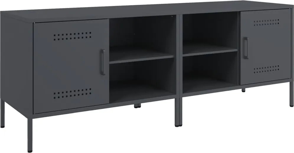 vidaXL 2 db antracitszürke acél TV-szekrény 68 x 39 x 50,5 cm