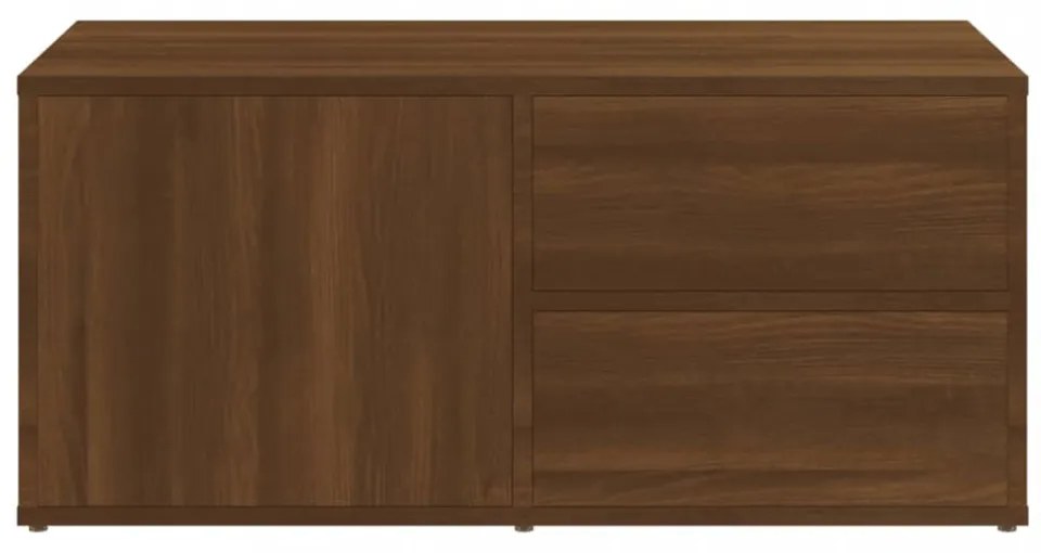 barna tölgyszínű szerelt fa TV-szekrény 80 x 34 x 36 cm