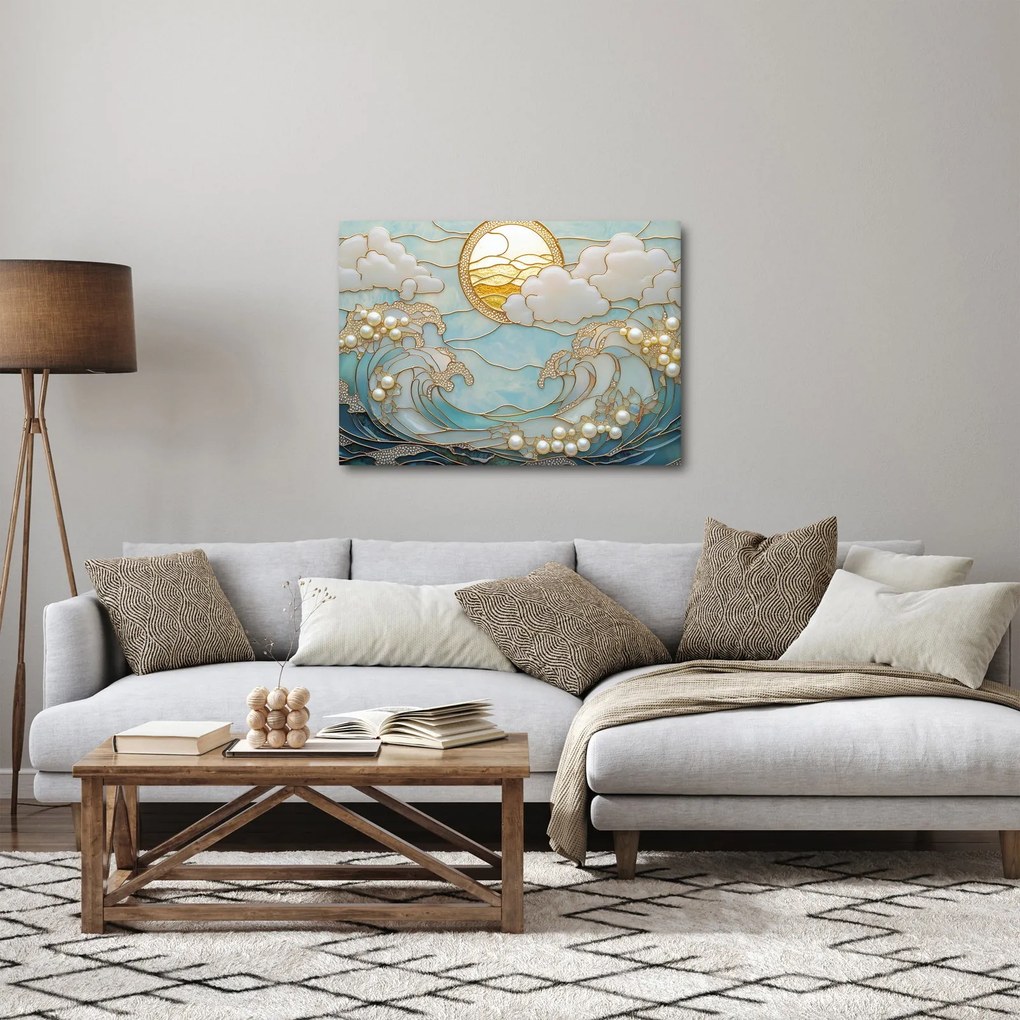 Kép - 3D gyöngyök az óceánban (70x50 cm)
