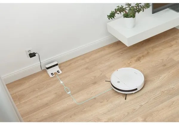 Sencor - Robotporszívó felmosóval 2in1 18W/1500 mAh fehér + távirányítás