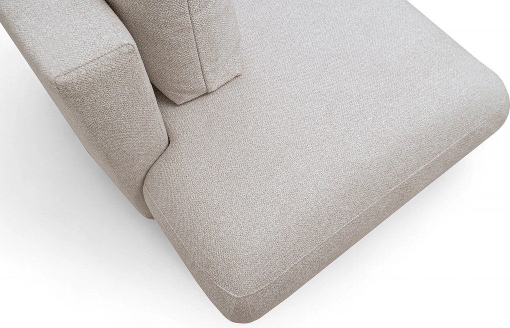 Lotulis L II sarokkanapé ágyfunkcióval jobb oldali - krém vízlepergető kötött Blur 01