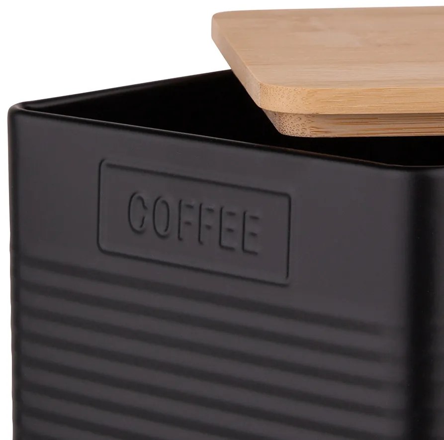 Altom Coffee fémdoboz, fekete