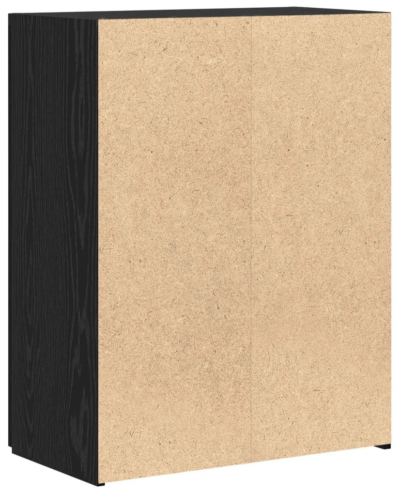 Irodai Szekrény - Fekete Tölgy, 60 x 32 x 77.5 cm, Összeszerelt Fa