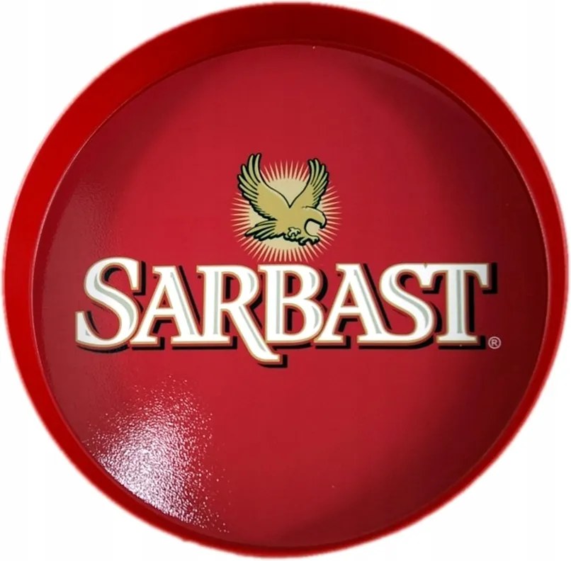 Kerek Tálca Bárpultos Italokhoz 34,5 cm Piros Csúszásgátló