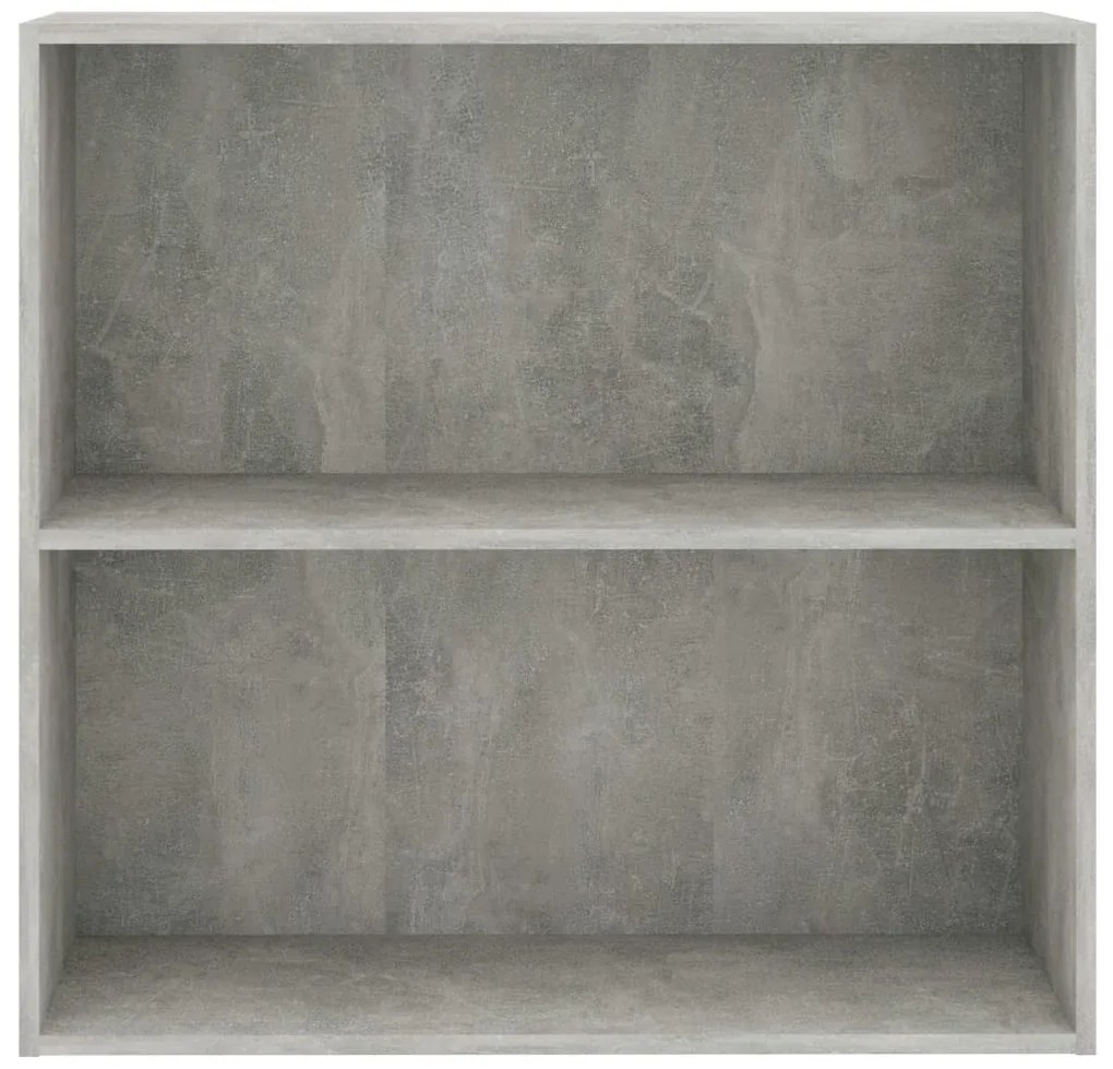 2 szintes betonszürke forgácslap könyvszekrény 80x30x76,5 cm