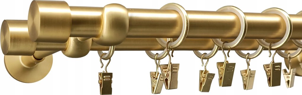 Függönykarnis Dupla 19+19mm Arany Matt 320cm Luna