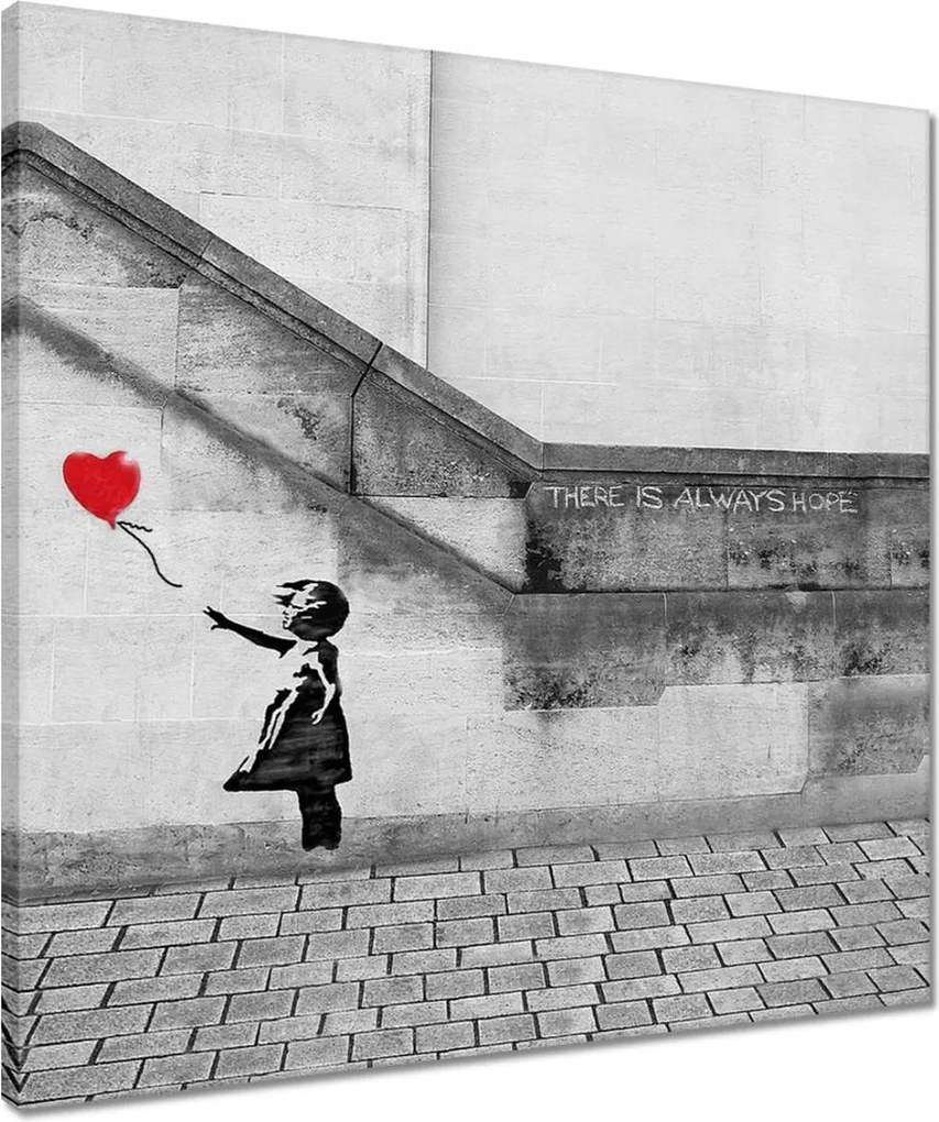 Vászonkép 50x50 Lány lufival