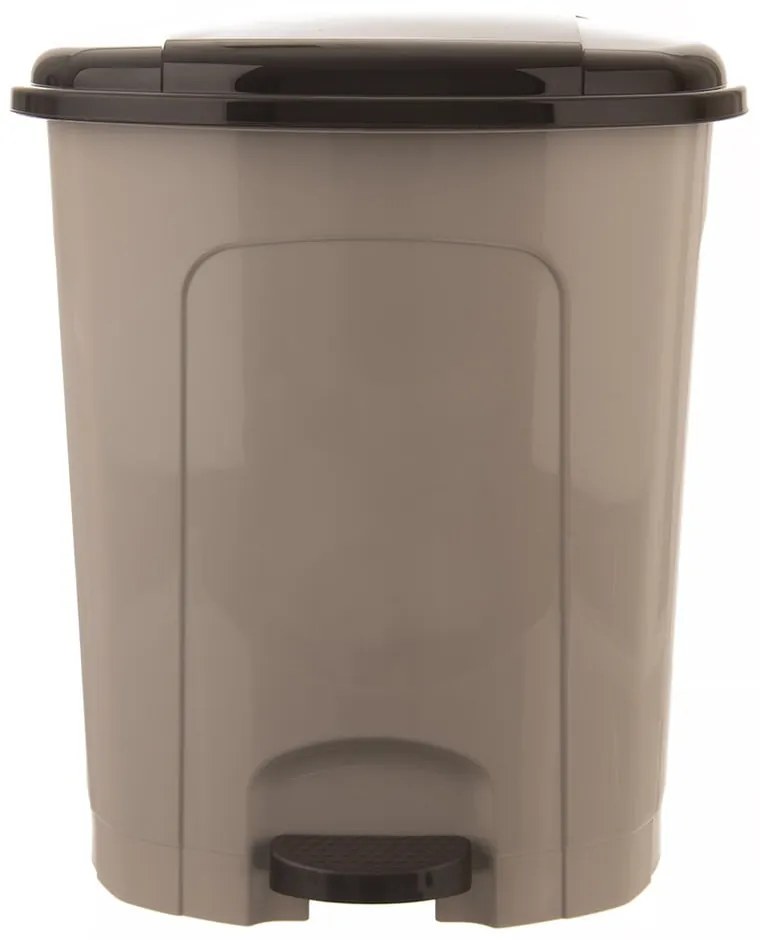 Barna műanyag pedálos szemetes 30 l – Orion