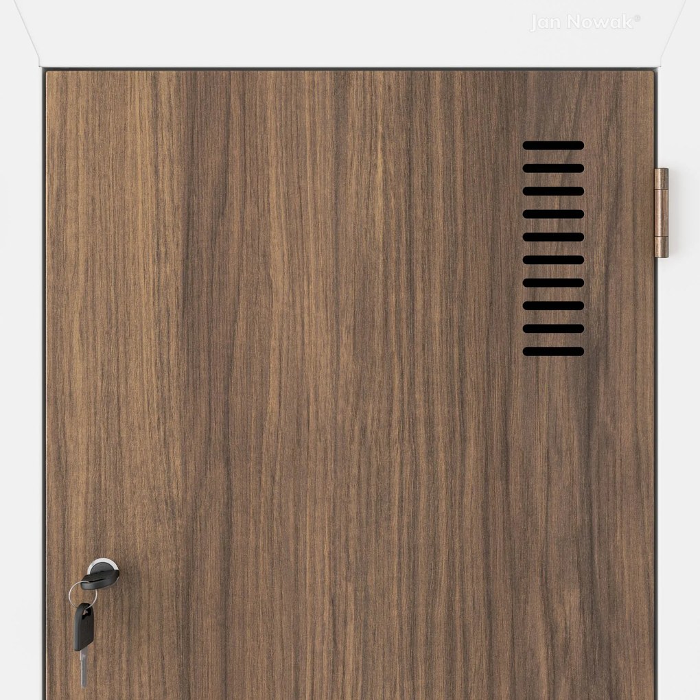 L alakú öltözőszekrény, fehér, dió, 800x1850x450 mm: JULIA Eco Design
