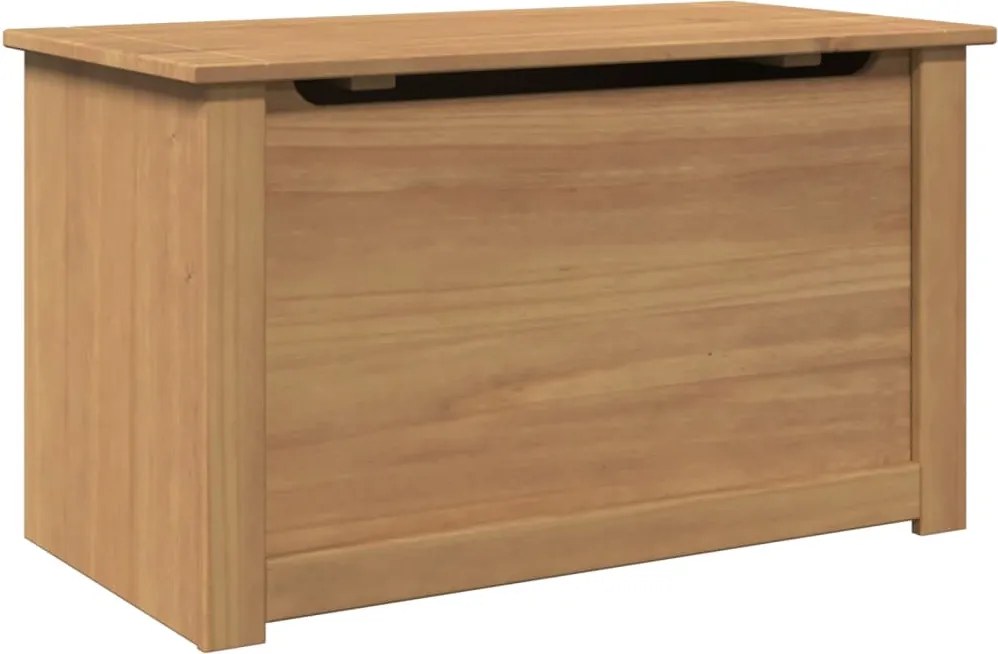 vidaXL Panama tömör fenyőfa tárolóláda fedéllel 79 x 42 x 46 cm