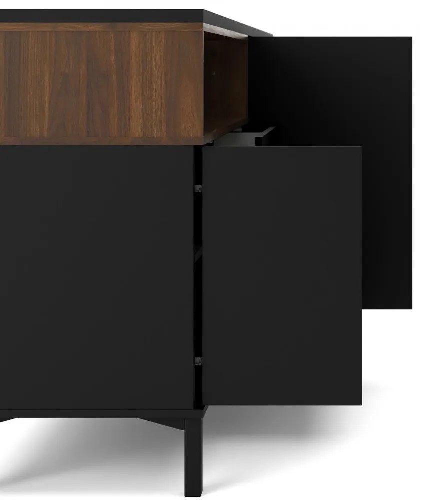 Atrei II komód, fekete / dió