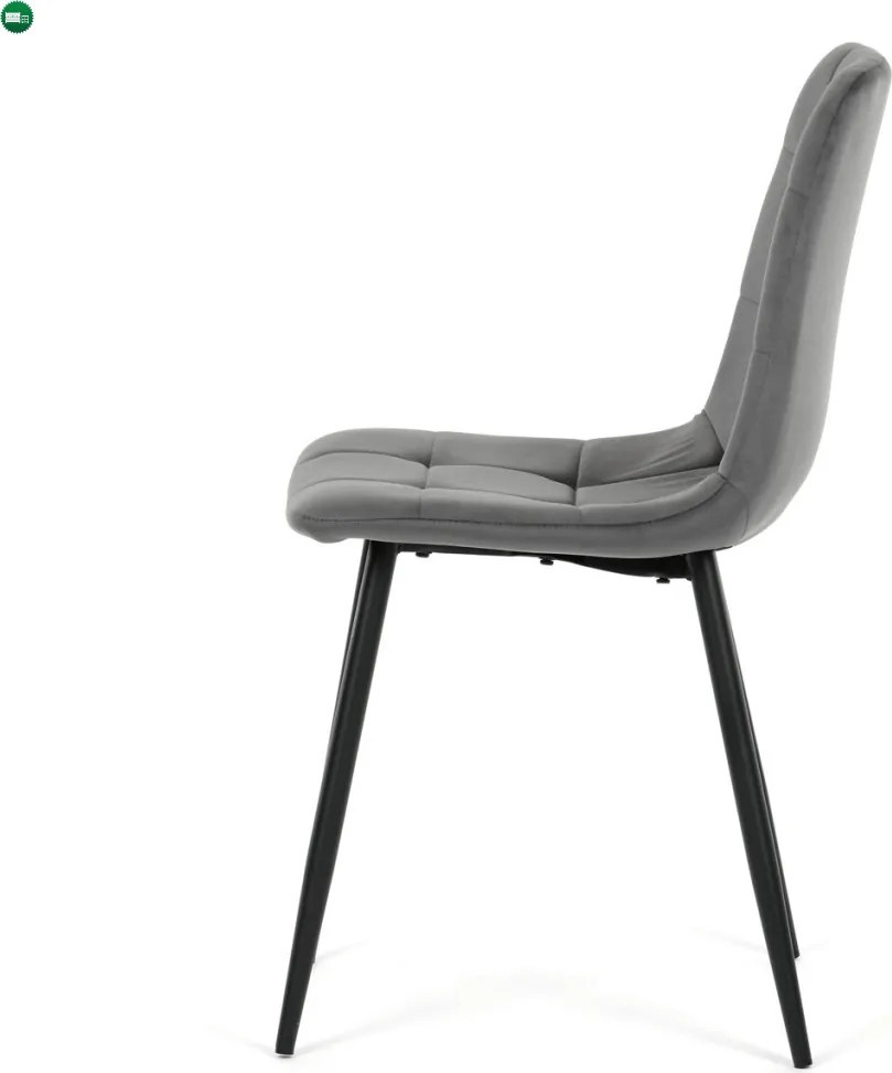 Jídelní židle, šedá, sametová látka, CT-V5081 GREY4