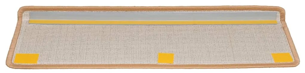 20 db lépcsőszőnyeg, 65 x 21 x 4 cm, bézs, téglalap alakú széllel