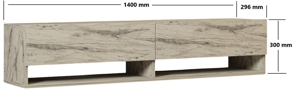 TV szekrény Arges - Freesia, Marble