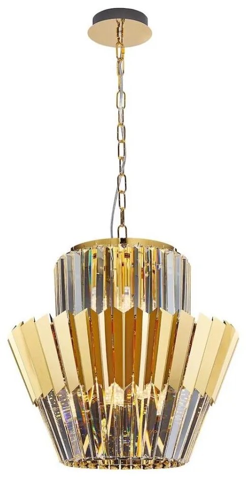 Csillár láncon DONNA 9xE14/40W/230V átm. 45 cm arany