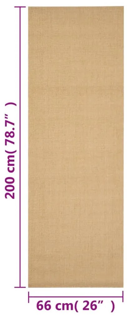 természetes szizálszőnyeg 66x200 cm