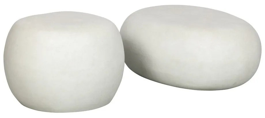 Fehér kerek dohányzóasztal ø 50 cm Pebble – vtwonen
