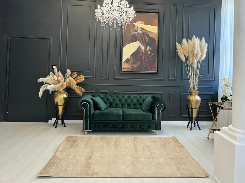 Dinasru bézs shaggy szőnyeg 80x150 cm