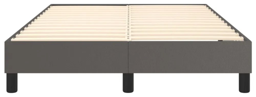 szürke műbőr rugós ágykeret 120x200 cm
