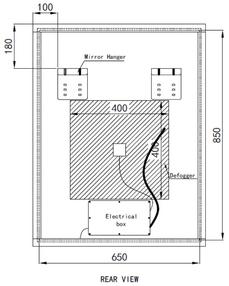 Álló fürdőszobai LED tükör 70x90cm | Páramentesítő funkció - Óra - Fényerő és színhőmérséklet szabályozás | Welland Luxury-Line G773