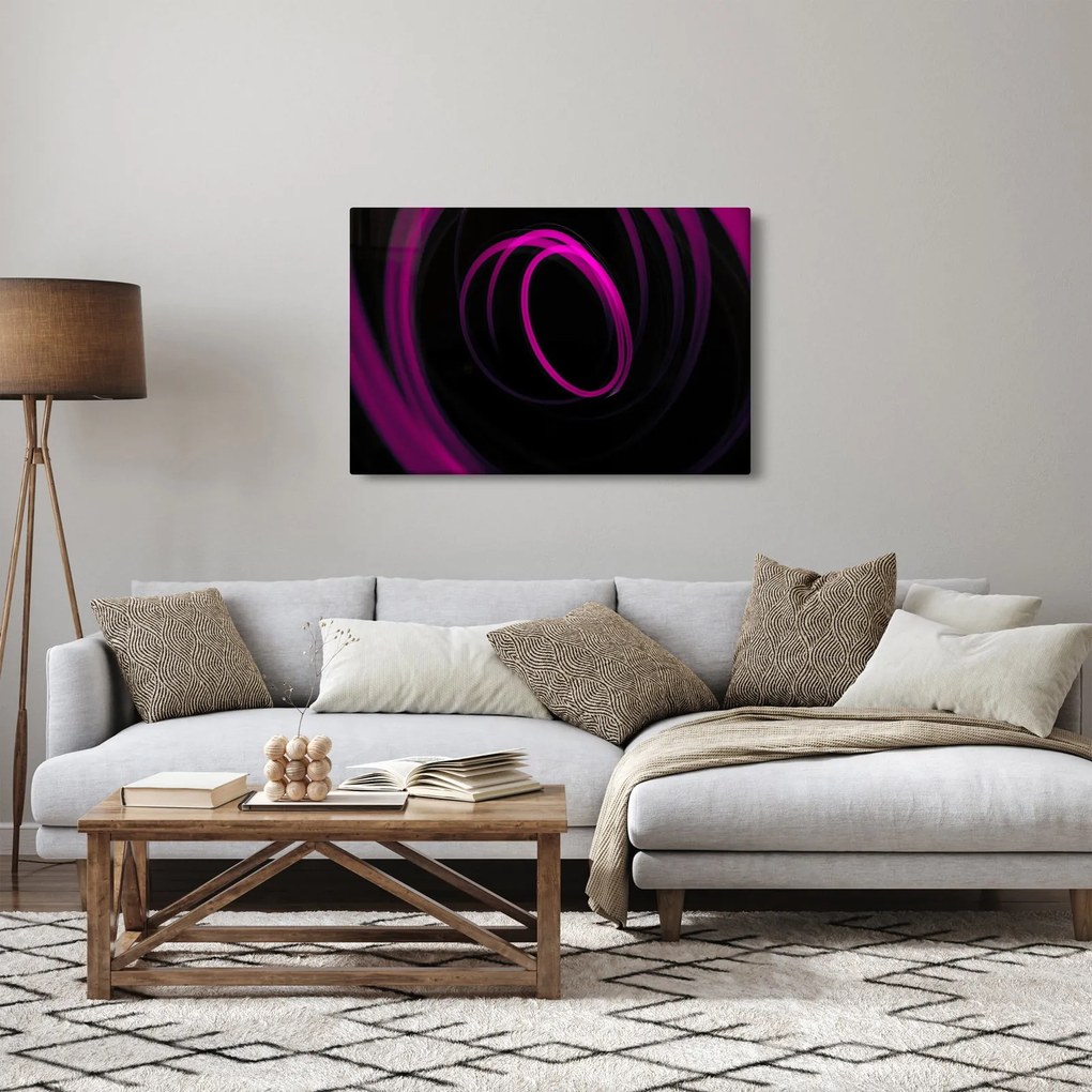 Kép - lila vonalak (90x60 cm)