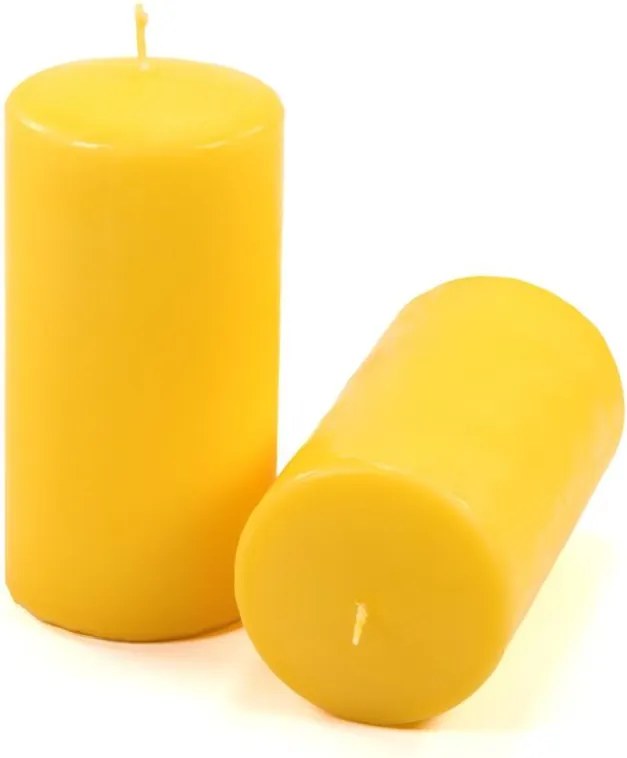 Gyertya készlet 15 cm Ø 7,5 cm 2 db sárga