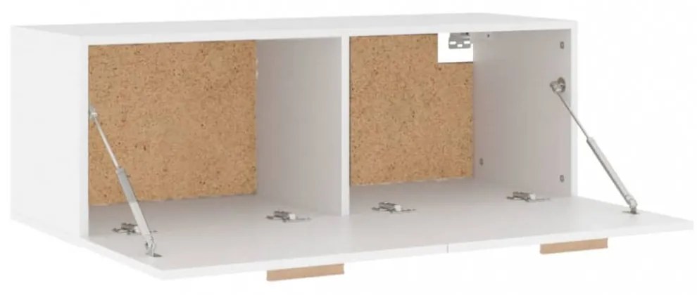 fehér szerelt fa faliszekrény 100 x 36,5 x 35 cm