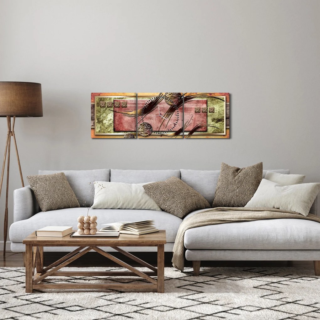 Absztrakt kép (órával) (90x30 cm)