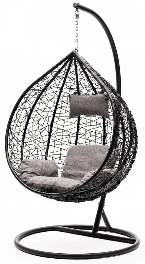 Noela sötétszürke műrattan függőfotel - Bonami Selection