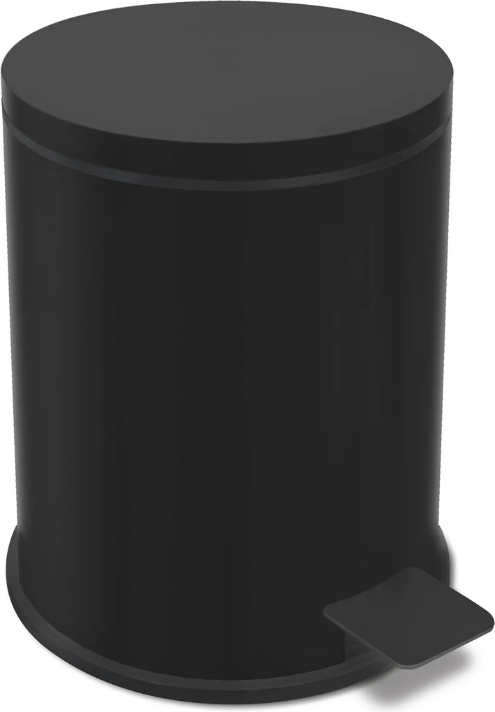 Zack Vasca Acél Fürdőszobai Kosár 3 l Pedálos Matt Fekete