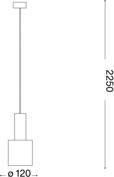 Ideal Lux - Csillár zsinóron HOLLY 1xE27/60W/230V átm. 12 cm réz