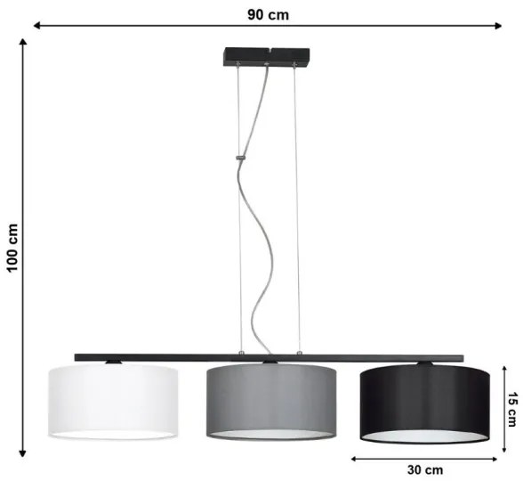 Csillár zsinóron ASTRA 3xE27/60W/230V