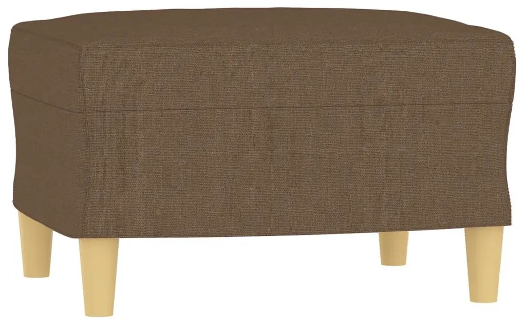 vidaXL 3 személyes barna szövet kanapé lábtartóval 180 cm