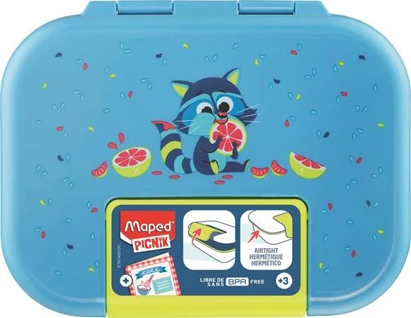 Uzsonnás doboz, 900 ml, Ecozen&reg;, MAPED PICNIK Concept Miniz, mosómedve (IMA874101)