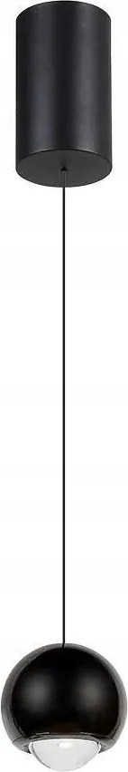 LED-es spot függőlámpa fekete gömb az asztal felett bár sziget 3000K V-tac