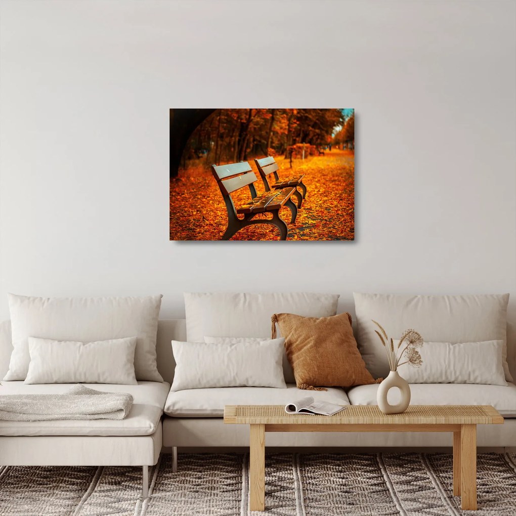 Padok ősszel képe (üvegen) (70x50 cm)