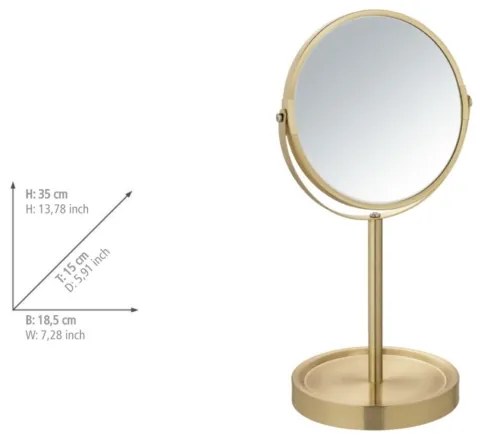 WENKO 26061100 - Tükör ALATA 18,5x35 cm arany