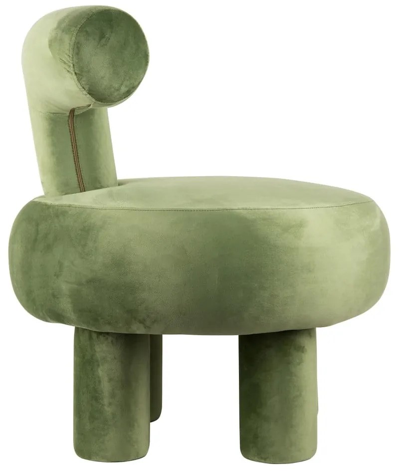 Világoszöld bársony fotel Abrazo – Leitmotiv