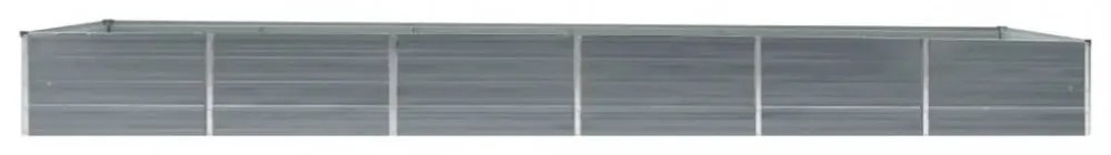 Szürke horganyzott acél kerti virágtartó 480 x 80 x 45 cm