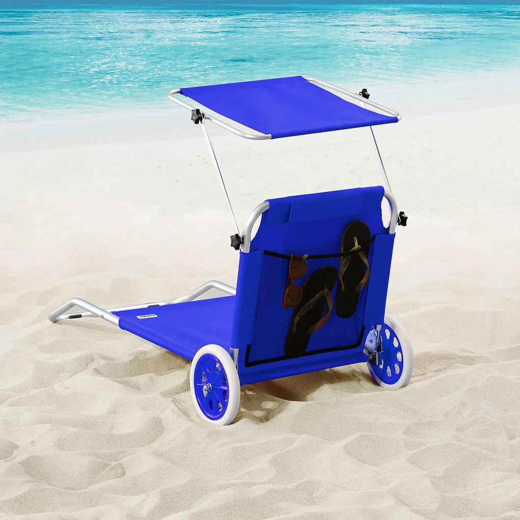 Deuba Kreta alumínium napozóágy - kék