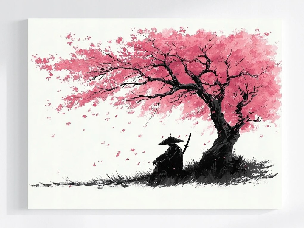 Vászonkép Canvas Grafika Ázsia Japán Cseresznye Szamuráj 80x60