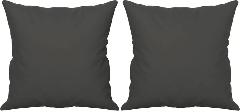 vidaXL 2 db sötétszürke mikroszálas szövet díszpárna 40 x 40 cm