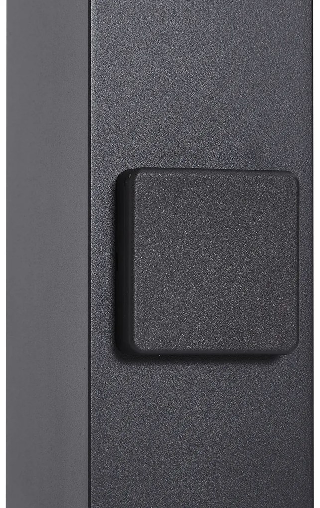 Modern kültéri oszlopos lámpa fekete füstüveggel 50 cm alkonyatérzékelővel IP44 - Denmark