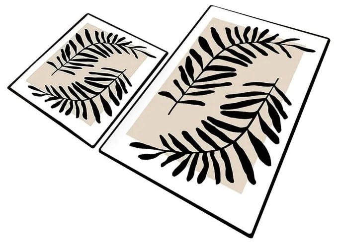 Bézs fürdőszobai kilépő szett 2 db-os 60x100 cm Casting – Foutastic