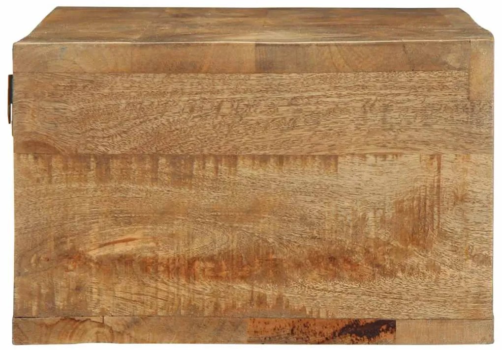 tömör nyers mangófa falra szerelhető TV-szekrény 100x30x19 cm