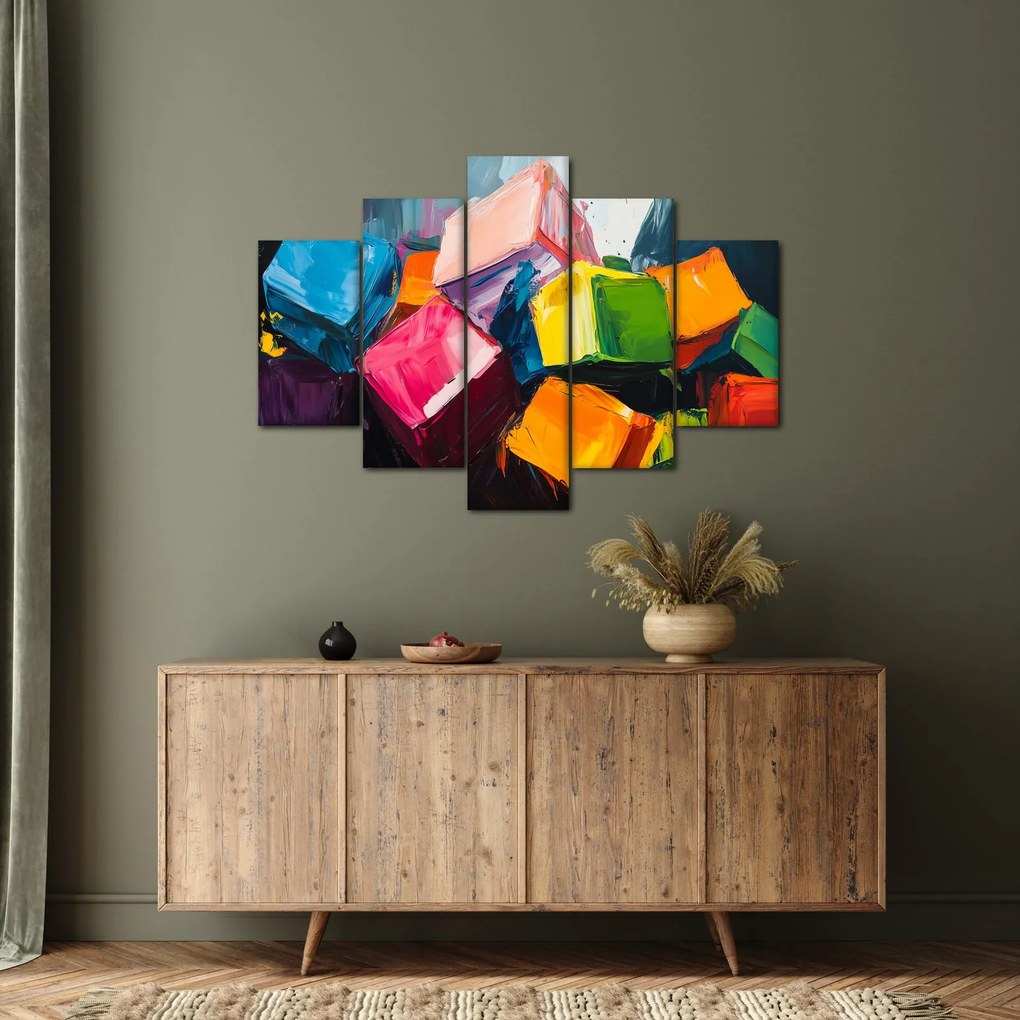 Kép - Színes kockák (150x105 cm)