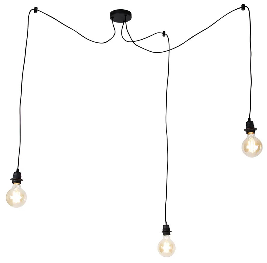 Okos függőlámpa fekete 3 lámpás WiFi G95-tel - Cava